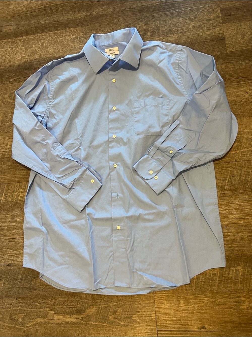 croft & barrow Light Blue Men's Long-Sleeve Dress Shirt